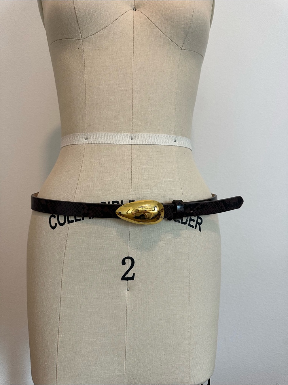 Oval Buckle Brown Belt